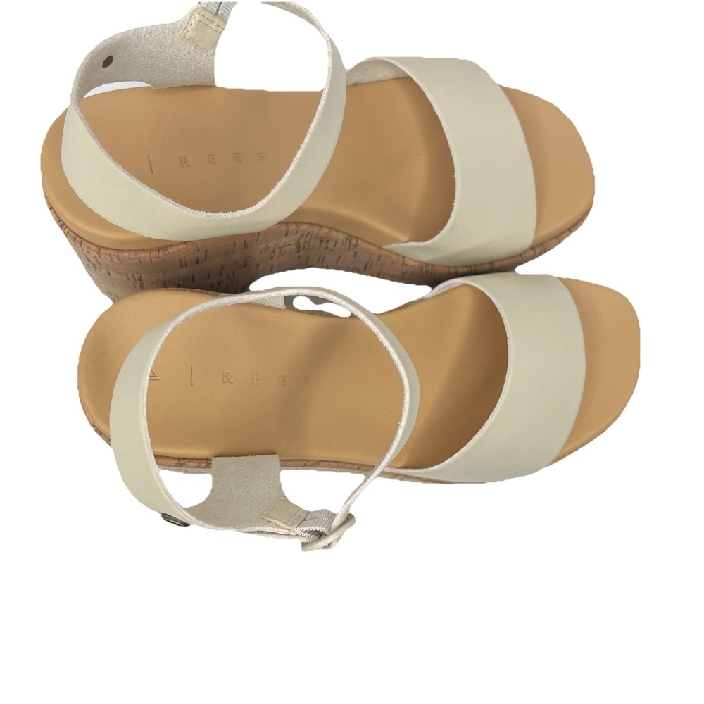 Reef Sunset Sayulita Chunky Platform Sandals Cream Women's 8.5 Beach - Picture 10 of 11